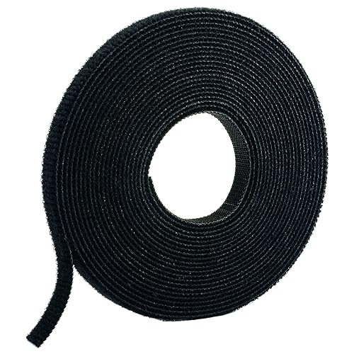 Panduit HLM-15R0 Hook and Loop Miniature Roll Cable Tie, 15-Foot Length, Black