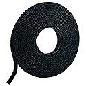 Panduit HLM-15R0 Hook and Loop Miniature Roll Cable Tie, 15-Foot Length, Black