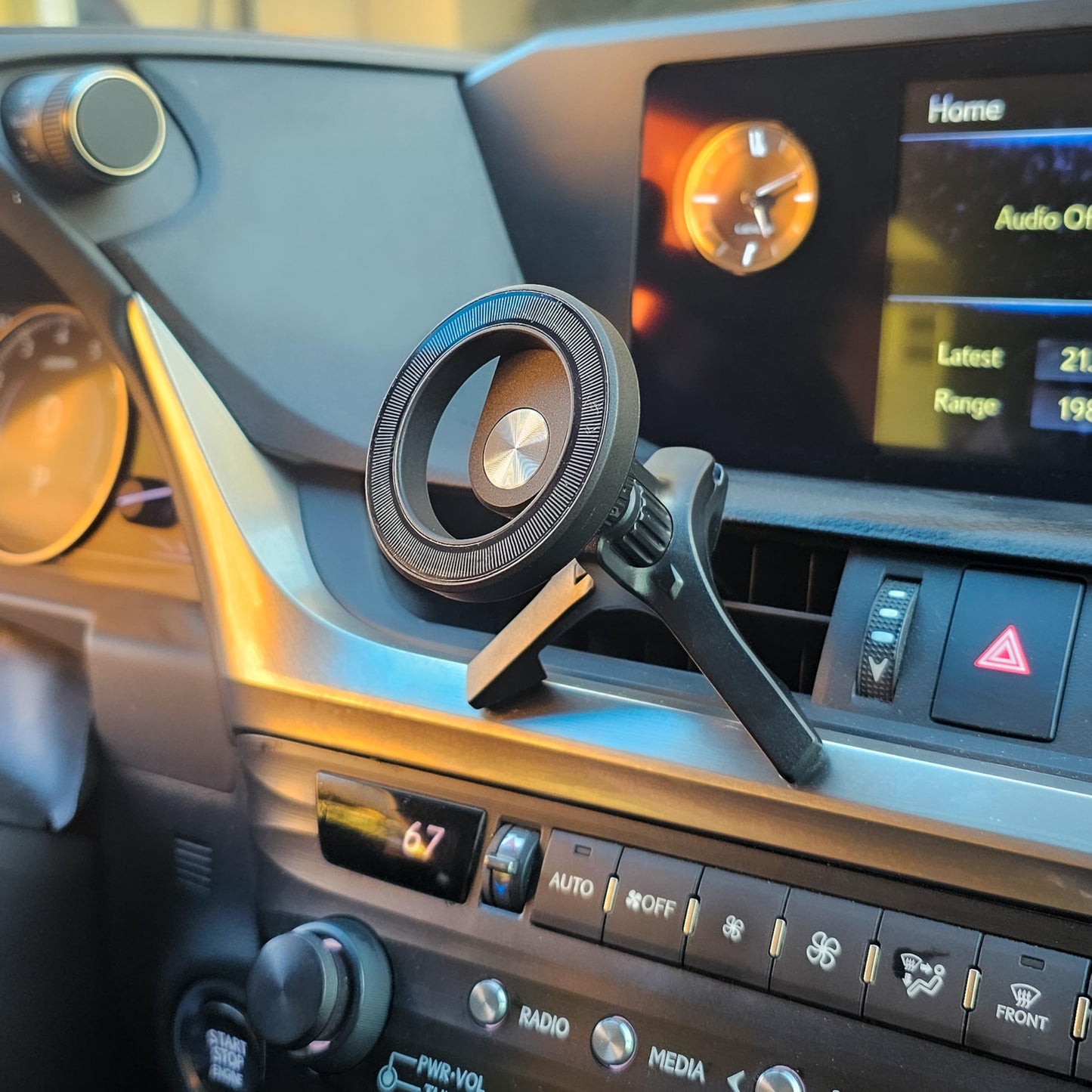 Cellet Magnetic Air Vent Car Phone Mount, Universal Dashboard Holder with Adjustable Clip, Compatible with iPhone Android GPS