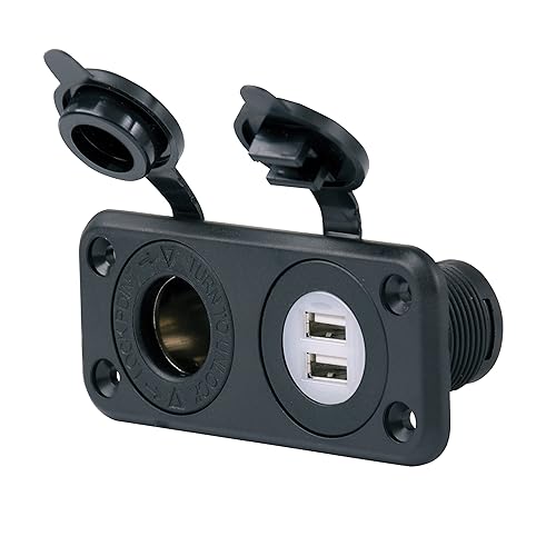 Marinco 12VCOMBO Dual USB and 12V Socket Port