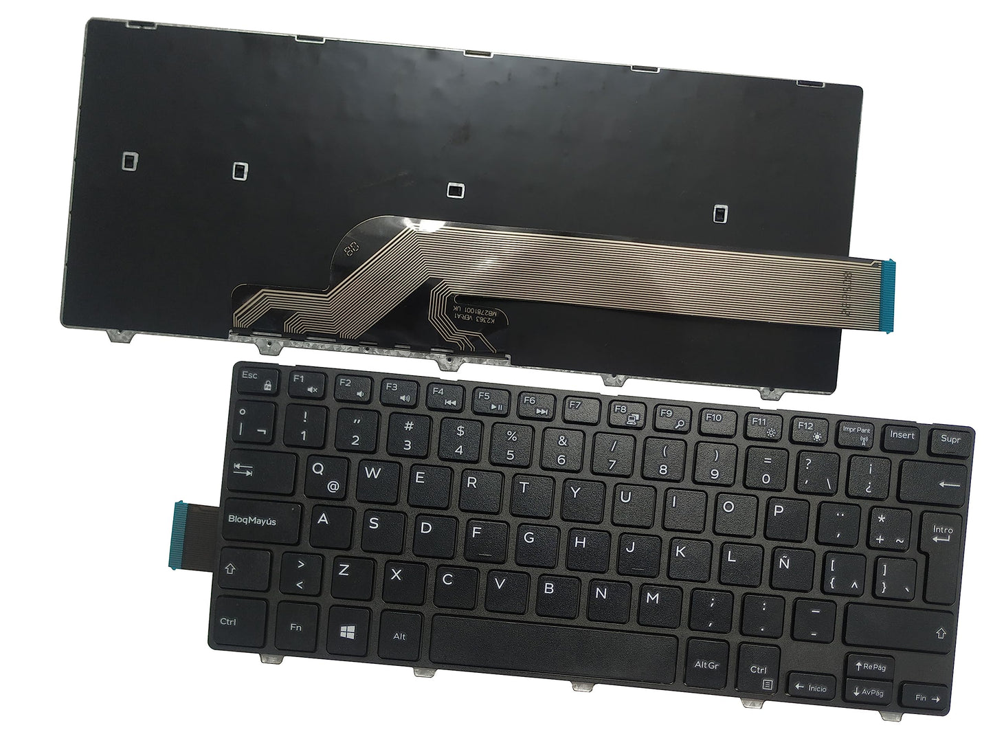 Laptop Replacement Keyboard Compatible for Dell Inspiron 14-3000 3442 3441 3443 3451 3452 3458 3446 3448 14-5000 5447 Latin Layout No Backlit