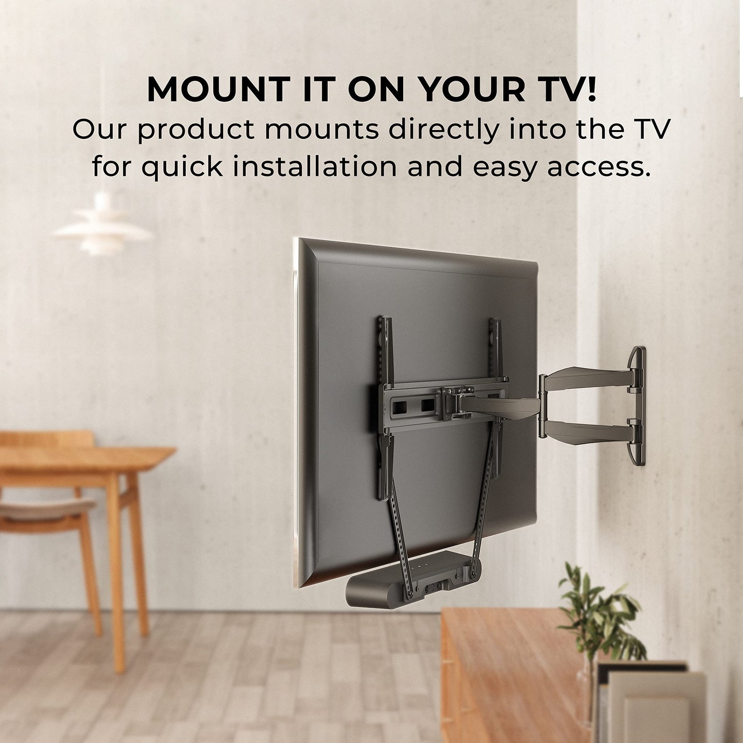 HumanCentric Mount Compatible with Sonos Ray TV Mount, Mounting Bracket Floating Style, Place Under TV, Hidden Design, Hardware Included, Black