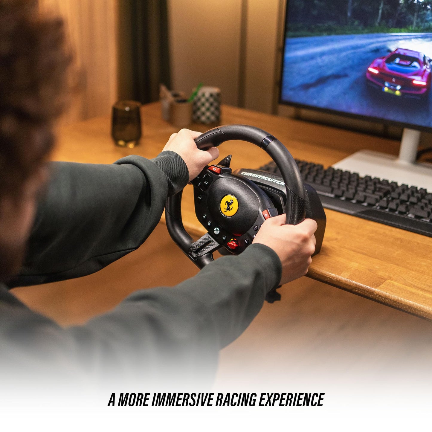 Thrustmaster T98 Racing Wheel and Pedal Set for Xbox Series X|S and PC - Officially Licensed by Ferrari, Gaming Steering Wheel, Driving Wheel Set