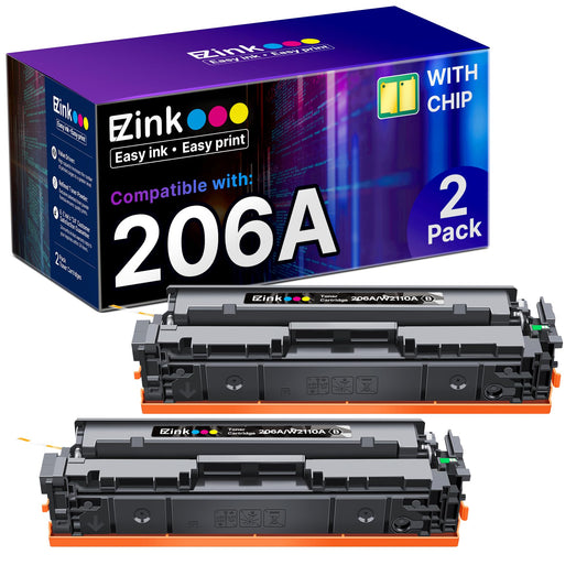 206A Black Toner Cartridges 2 Pack for HP M255dw M283fdw M283cdw