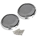 KZMPMT 1 Pair 6.5" Saddlebag Lid Lower Leg Vented Fairing Speaker Grill Cover Compatible with 2014-2023 Harley Touring Road King Road Glide Electra