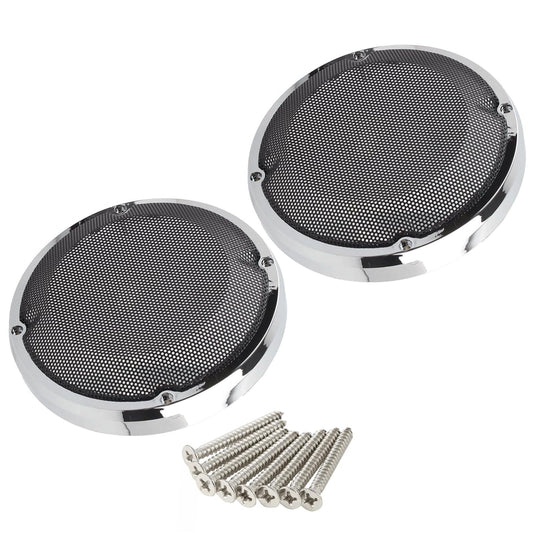 KZMPMT 1 Pair 6.5" Saddlebag Lid Lower Leg Vented Fairing Speaker Grill Cover Compatible with 2014-2023 Harley Touring Road King Road Glide Electra