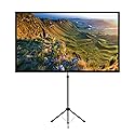 Projector Screen with Stand, 100 Inch Outdoor Projection Screen 16:9 and Tripod Stand, Portable Projector Screen, 1.2 Gain, Lightweight and Compact