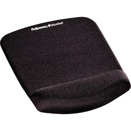 Fellowes PlushTouch Foam Mouse Pad Wrist Support - Black (9252001)
