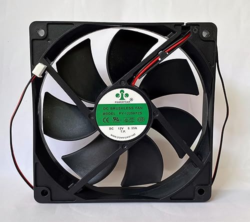 PY-1225H12S DC12V Ice Maker Fan YAOGBAO PY-1225H12S DC12V 0.35A 12CM 12025 2-Wire Cooling Fan