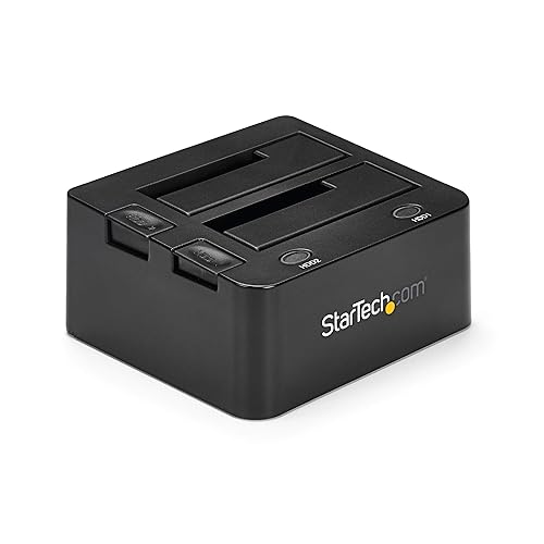 StarTech.com Dual-Bay USB 3.0 To SATA Hard Drive Docking Station, USB Hard Drive Dock, External 2.5/3.5" SATA I/II/III, SSD/HDD Docking Station