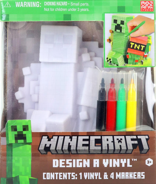 Minecraft Design A Vinyl DIY Coloring Craft for Kids with Washable Markers Decorate Your Own Minecraft Figure Creative Activity for Ages 4+