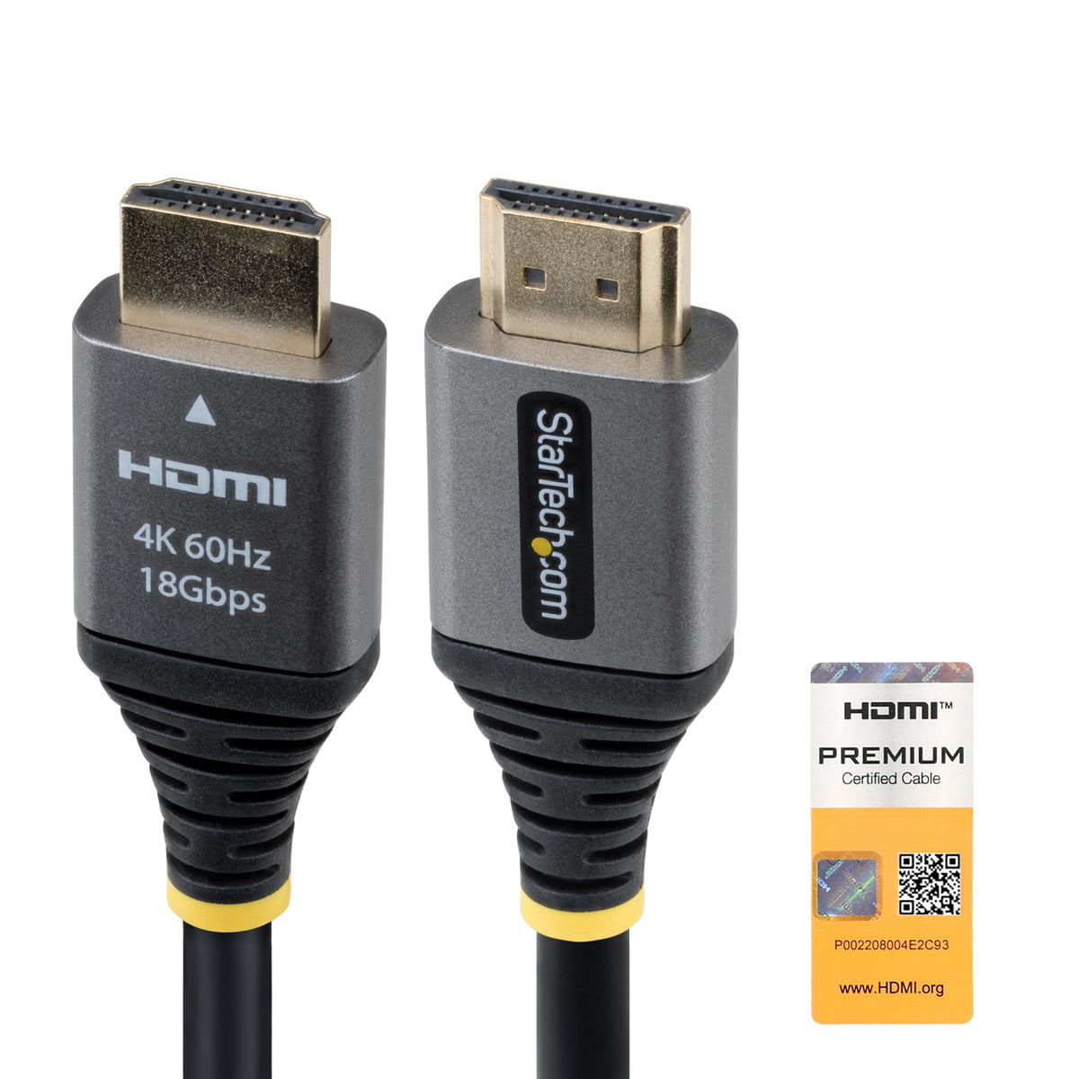 StarTech 8ft Premium Certified High Speed HDMI Cable, 4K 60Hz, HDR10