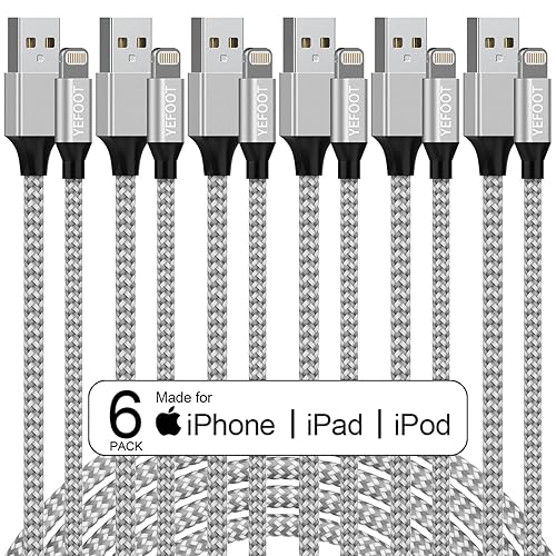 [Apple MFi Certified] 6Pack[3/3/6/6/6/10ft] iPhone Charger Lightning Cable Compatible iPhone 14ProMax/14Pro/14/14Plus/13Pro/13/12Pro/12/11…
