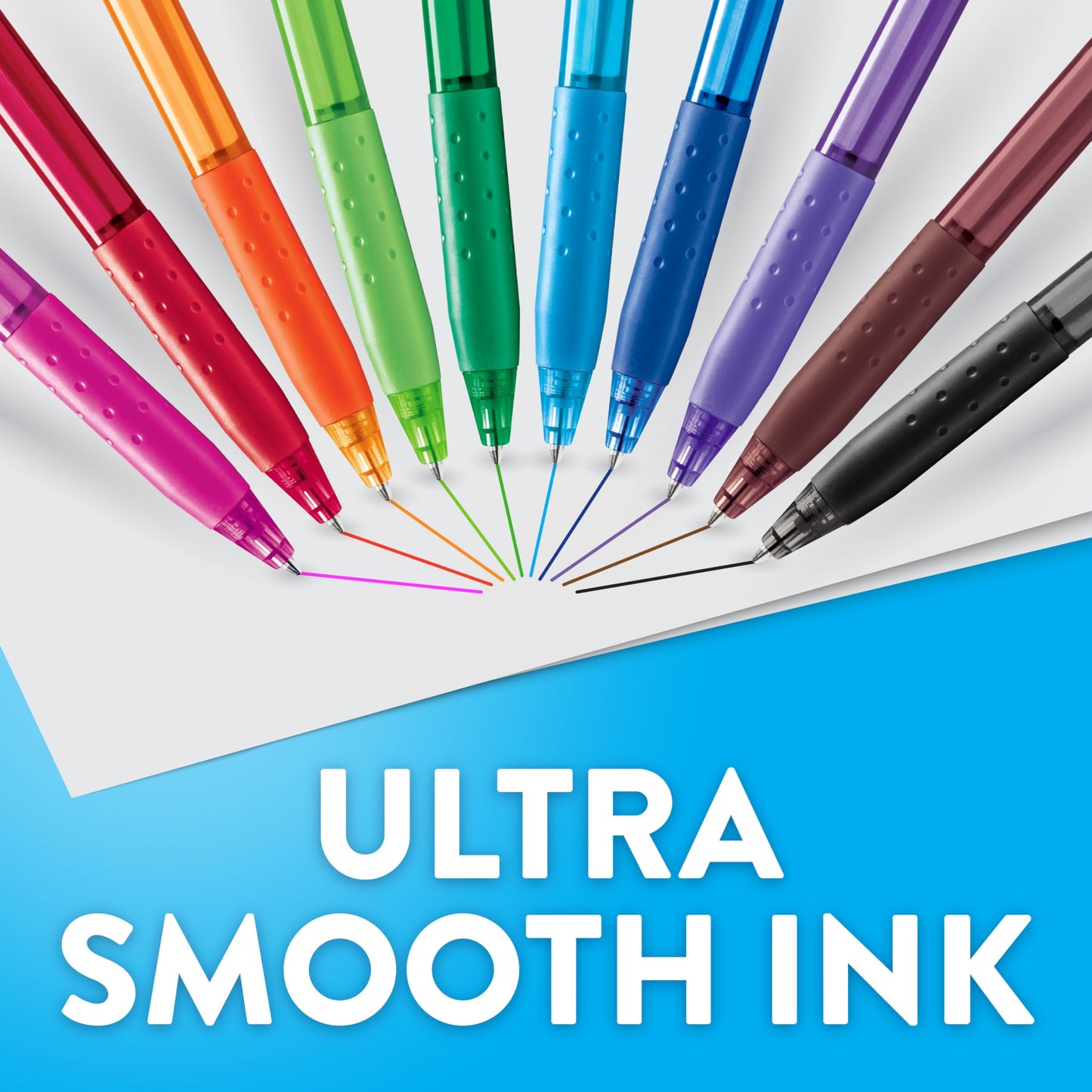 Paper Mate InkJoy 300RT Retractable Ballpoint Pens, Medium Point (1.0mm), Blue Ink, 12 Count - Writing, Journaling, Note-Taking, Office Supplies