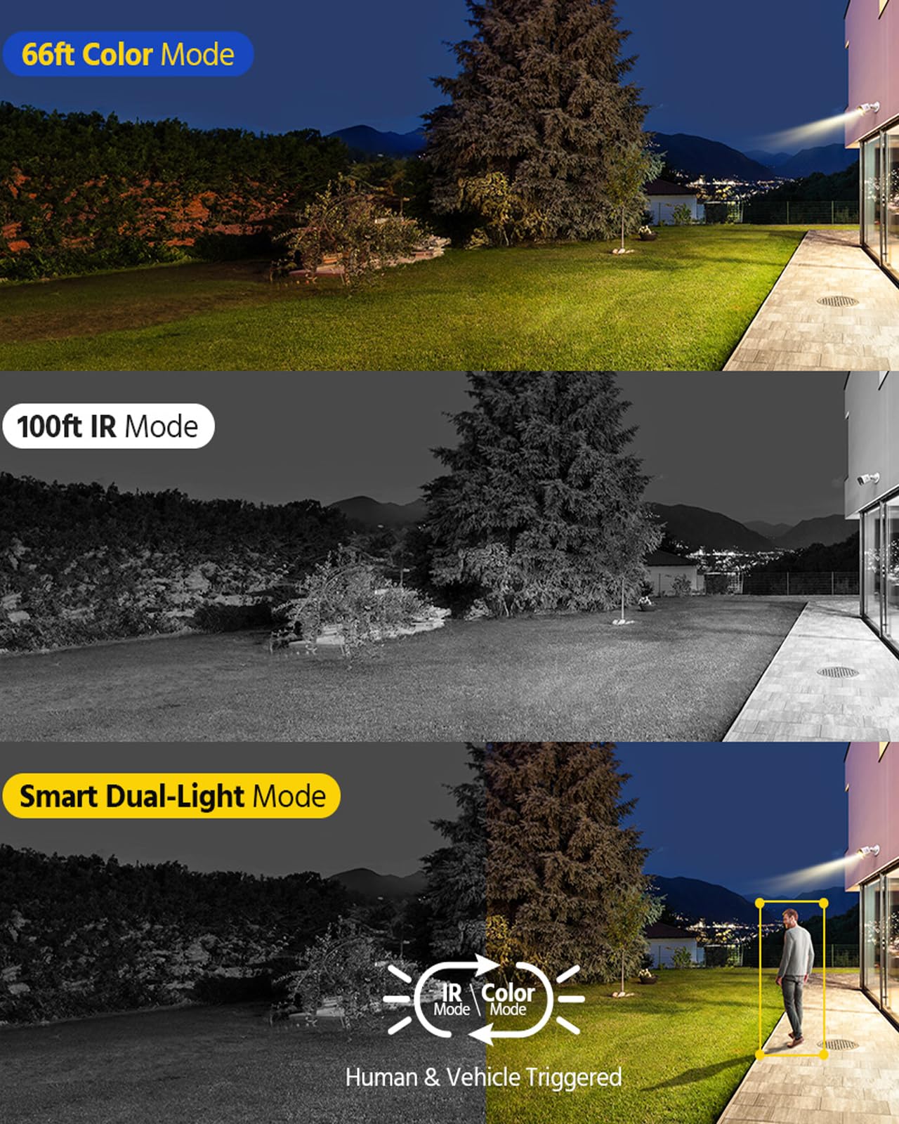 ANNKE 4K Security Camera System, 16CH Surveillance AI DVR Recorder with AI Human & Vehicle Detection, (16) 8MP IP67 Bullet Cameras, Smart Color Night