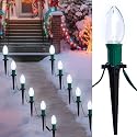 Joiedomi Christmas C9 Pathway Lights Outdoor Decorations 24 Packs, 30.75ft Xmas White Pathway Marker String Lights for Holiday Waterproof Outside Yard