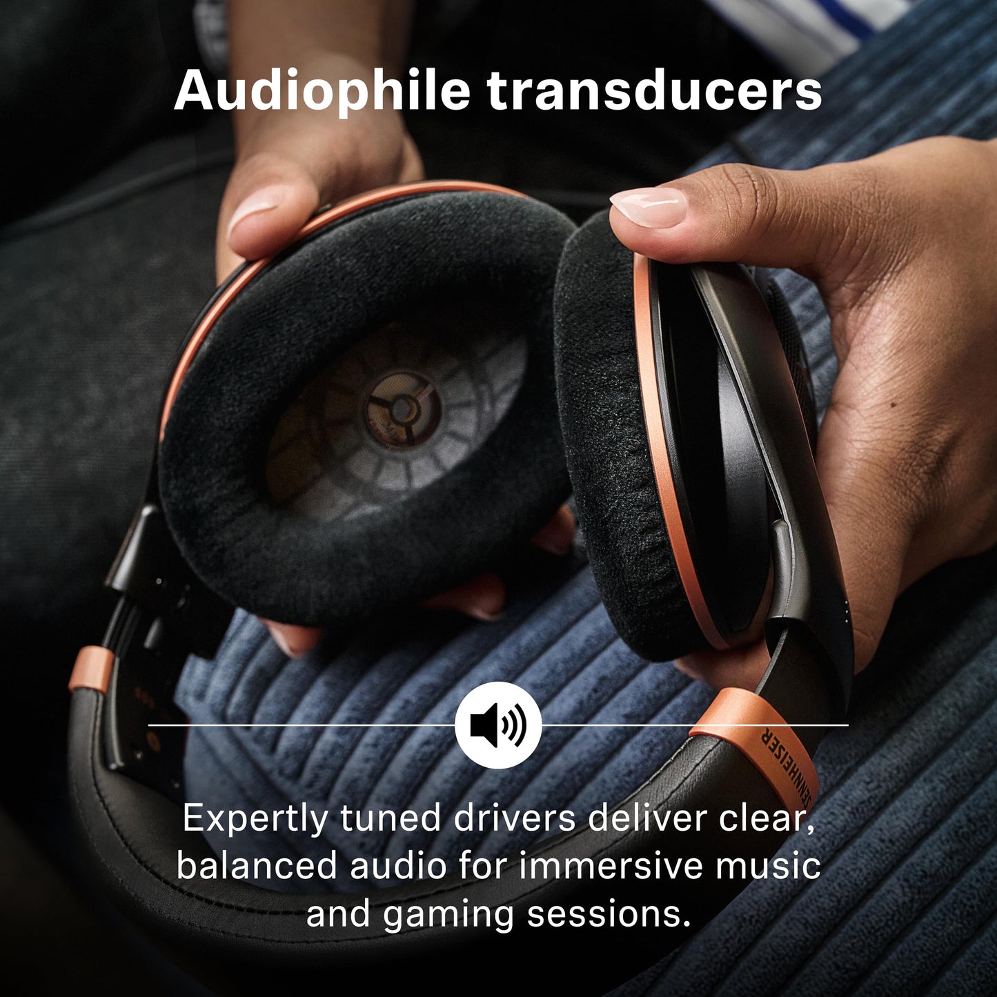 Sennheiser HD 505 - Wired Over Ear Headphones, Copper (Renewed) (Renewed)
