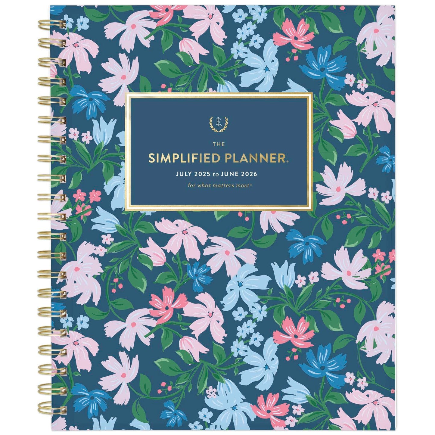 AT-A-GLANCE Planner 2025-2026 Academic, Simplified by Emily Ley, Weekly & Monthly, 8-1/2" x 11", Large, Monthly Tabs, Flexible Cover, Petite Floral