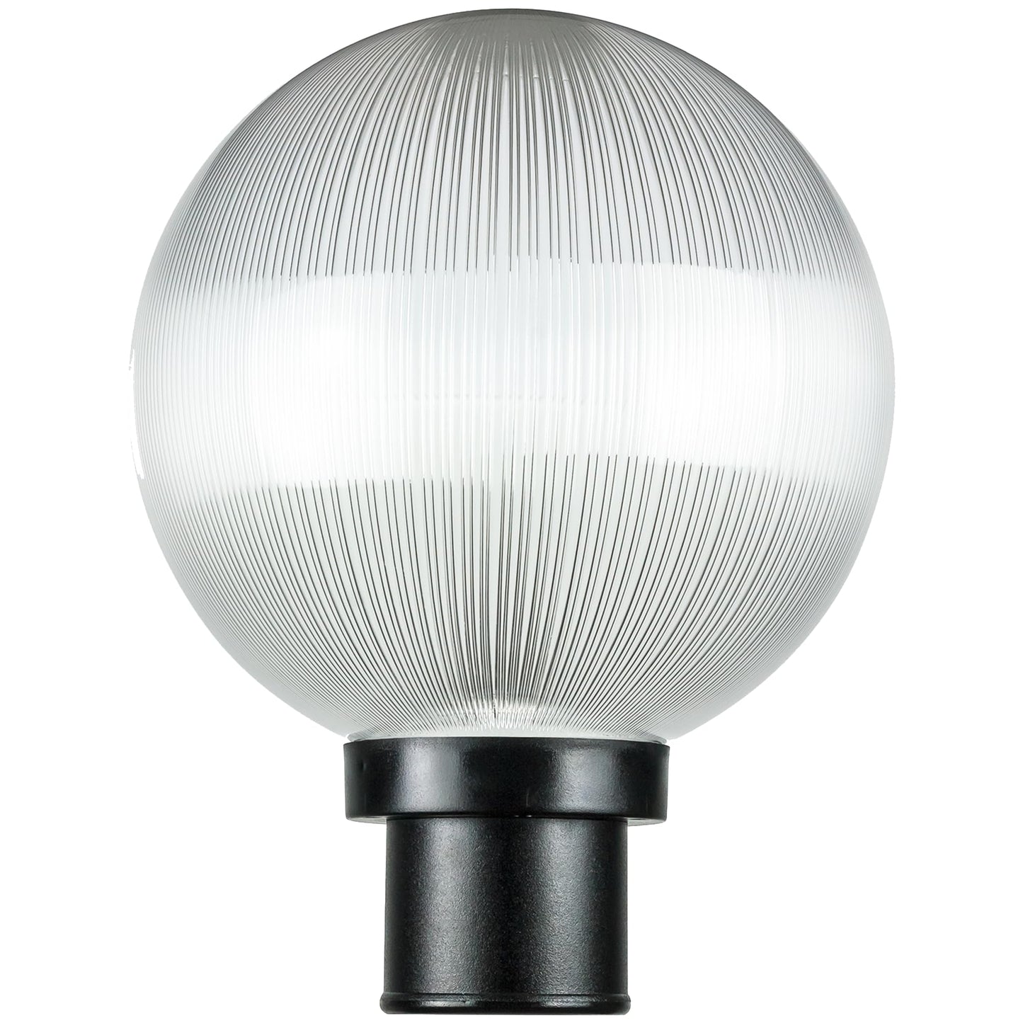 Sunlite 47246 10" Post Mount Globe Light Fixture, 1 Medium Base (E26) Socket (60W Max. A19 Bulb Not Included), UV Resistant Materials, ETL Listed