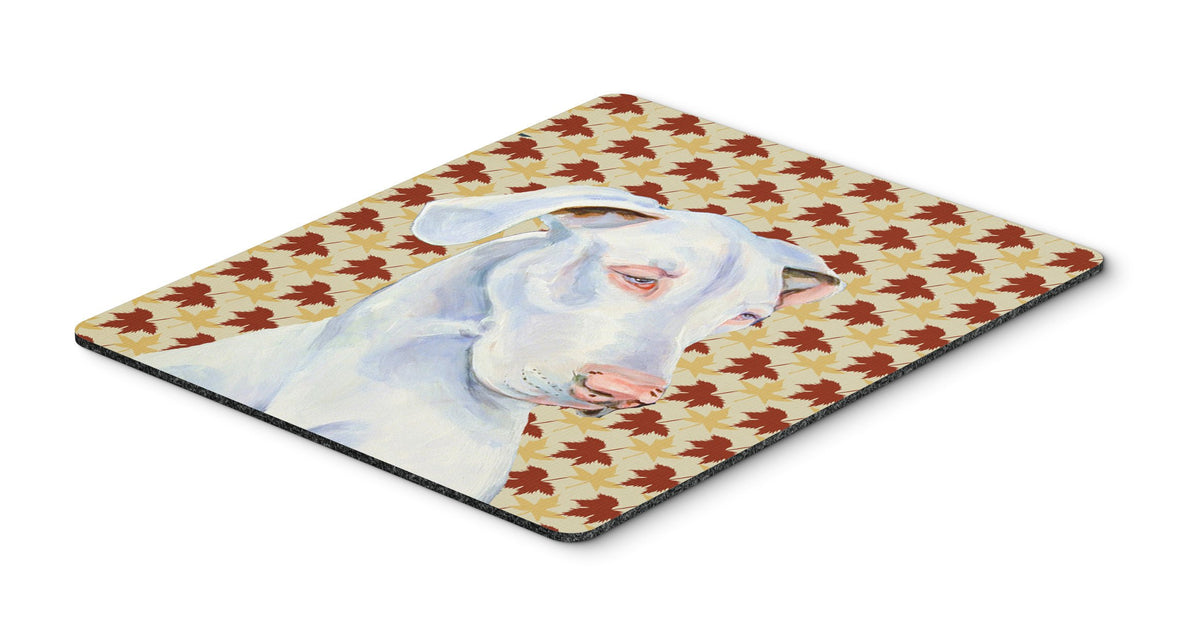 Caroline's Treasures LH9086MP Great Dane Fall Leaves Portrait Mouse Pad, Hot Pad or Trivet for Home Office Gaming Working Computers Laptop Mouse
