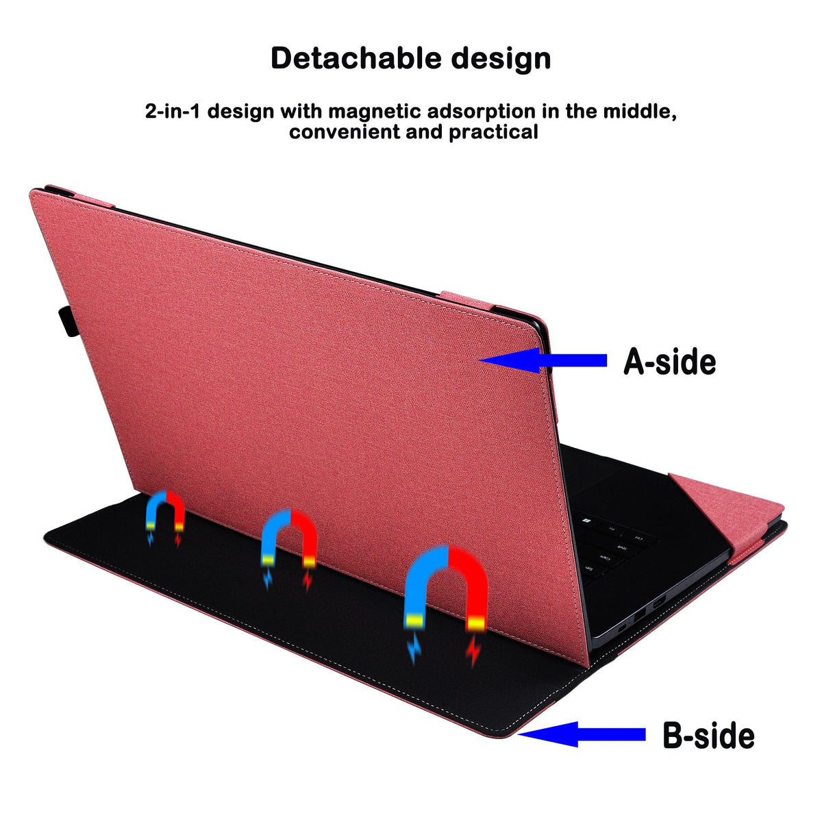 LIMIYUE Laptop Cover Case for HP OmniBook X Flip 16 inch NGAI 16-as 16-ar & for OmniBook7 Flip 16-au Sleeve,PU Leather Protective Shell Detachable