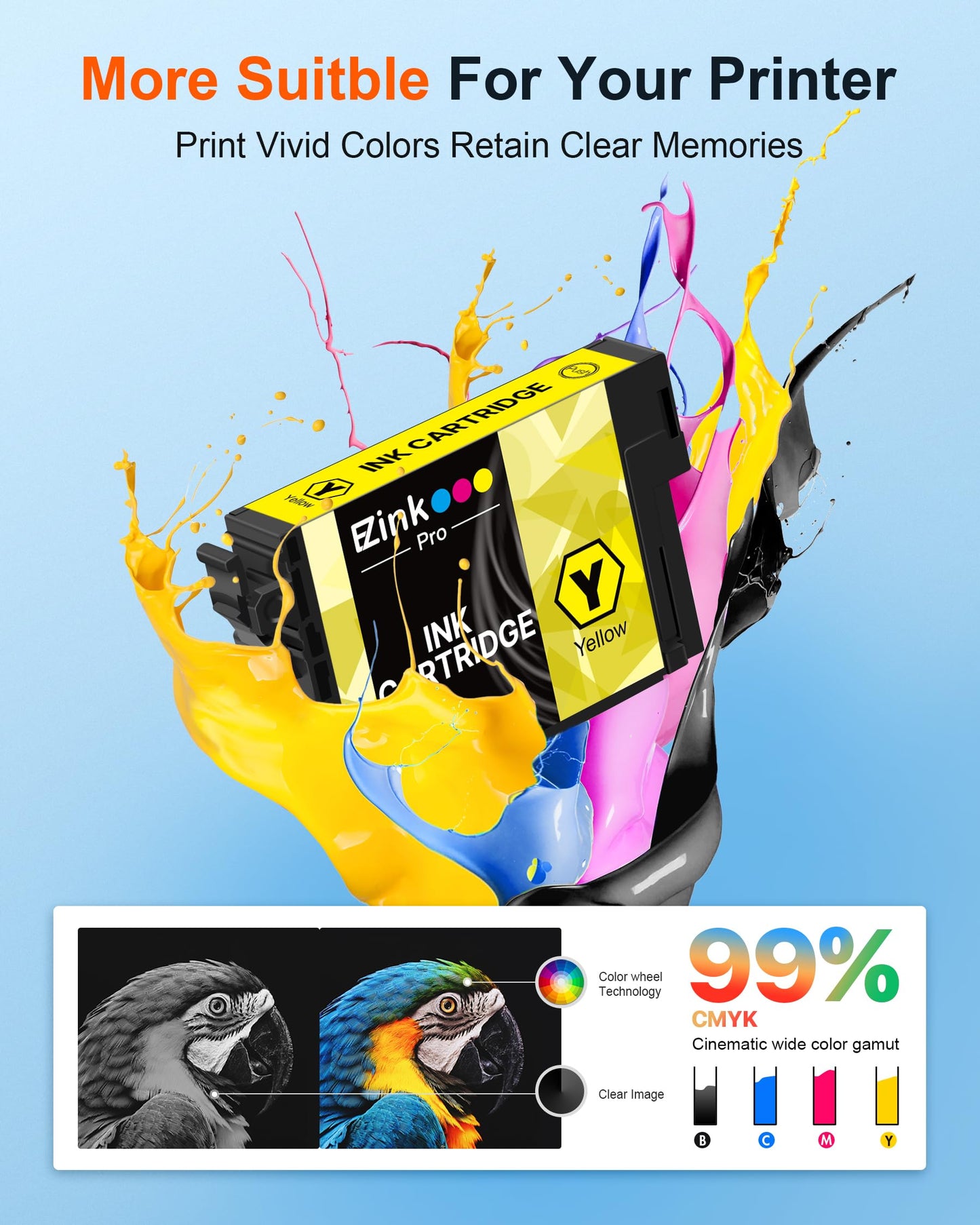 E-Z Ink Pro Remanufactured Ink Cartridge Replacement for 212XL Ink Cartridges Combo Pack for Expression Home XP-4100 XP-4105 Workforce WF-2830 WF-2850