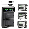 Kastar 3-Pack Battery and LTD2 USB Charger Compatible with Canon Elura 40 MC, Elura 50, Elura 60, Elura 65, Elura 70, Elura 80, Elura 85, Elura 90