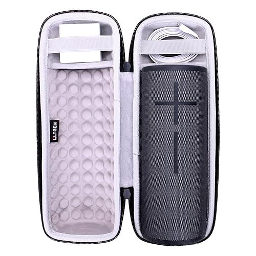 LTGEM Case Compatible with Ultimate Ears MEGABOOM 4/3 Portable Speaker, Black+Gray
