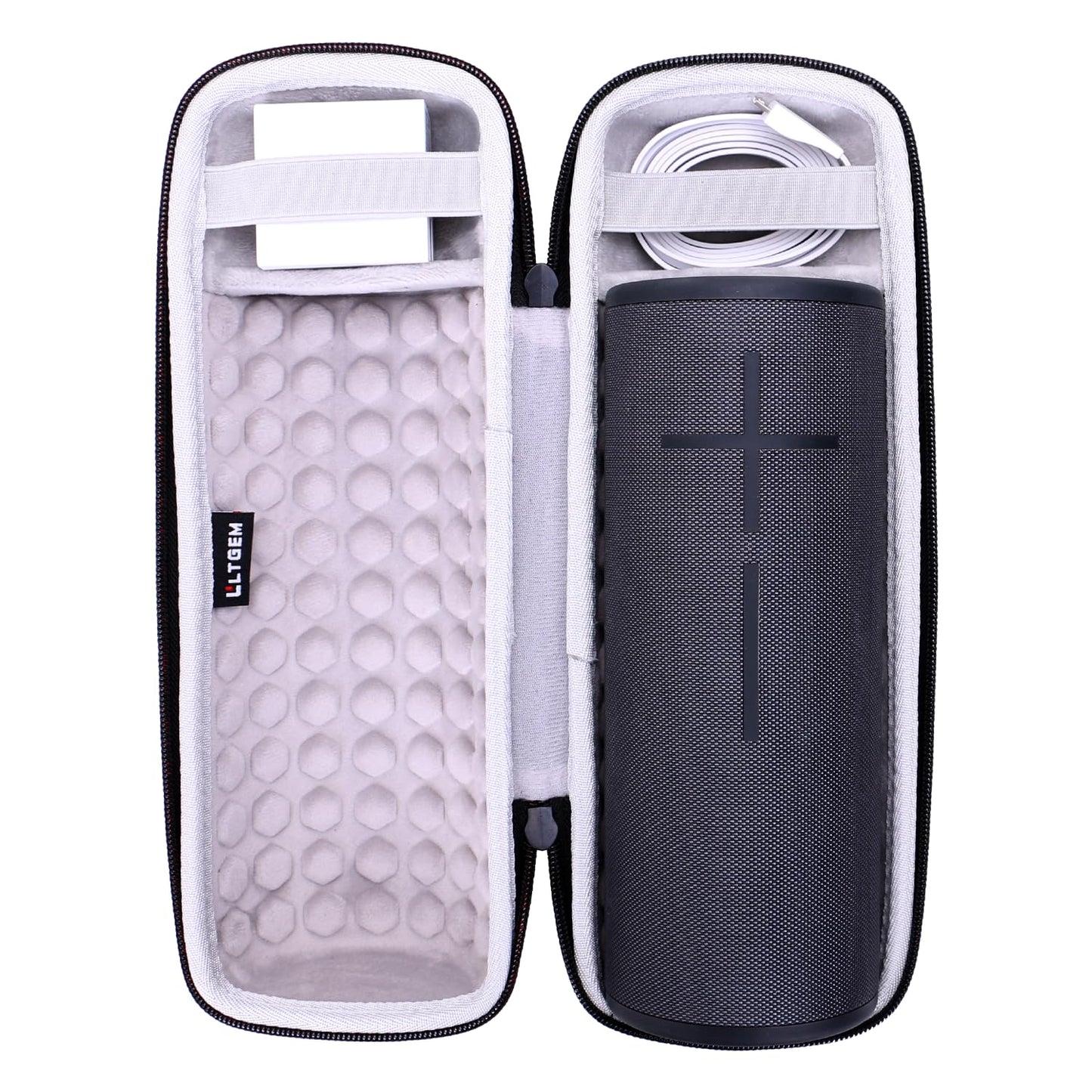 LTGEM Case Compatible with Ultimate Ears MEGABOOM 4/3 Portable Speaker, Black+Gray