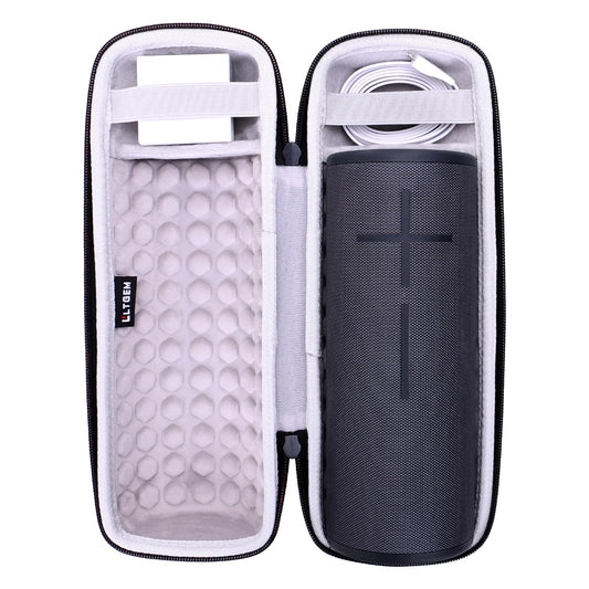 LTGEM Case Compatible with Ultimate Ears MEGABOOM 4/3 Portable Speaker, Black+Gray