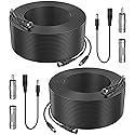 Flashmen 2PK 115Ft Security Camera Cable - All-in-One HD Video Power Cable for DVR & Monitor with BNC Connectors