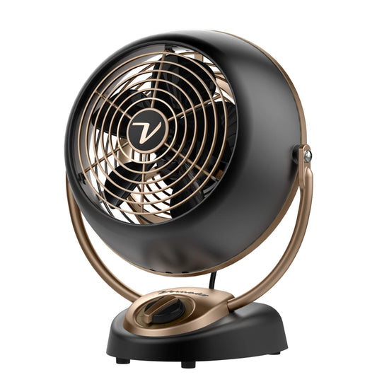 Vornado VFAN™ Petite Alchemy Vintage Air Circulator, 3-Speed, Retro Metal, Desk Fan with Adjustable Tilt Head for Bedroom, Office, Dorm Cooling, 12 in
