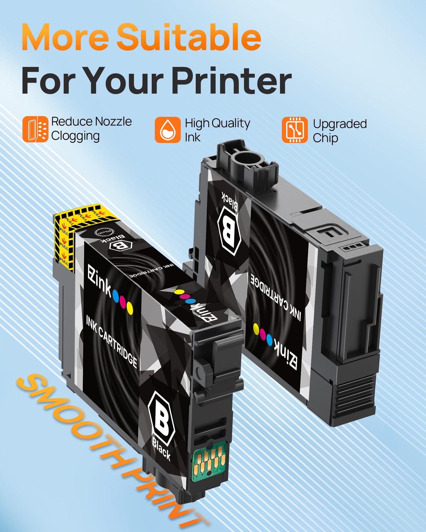 E-Z Ink Remanufactured Ink Cartridge Replacement for 252XL for Epson Printer Workforce WF-7110 WF-7710 WF-7720 WF-3640 WF-3620 Standard Capacity (4