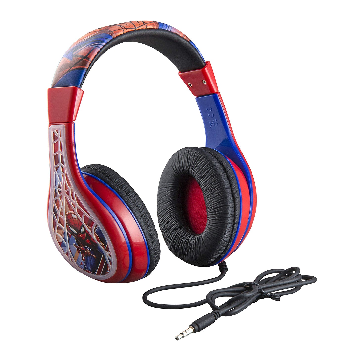 eKids Spiderman Kids Headphones with 3.5mm Audio Jack, Wired Headphones for School, Home or Travel (Spiderman)
