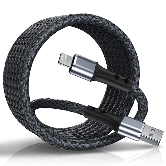OIITH (2-Pack) iPhone Charger 6Ft for Apple MFi Certified, Strong Nylon Braided Long Lightning Cable, Fast 2.4A iPhone USB Charging Cord for iPhone