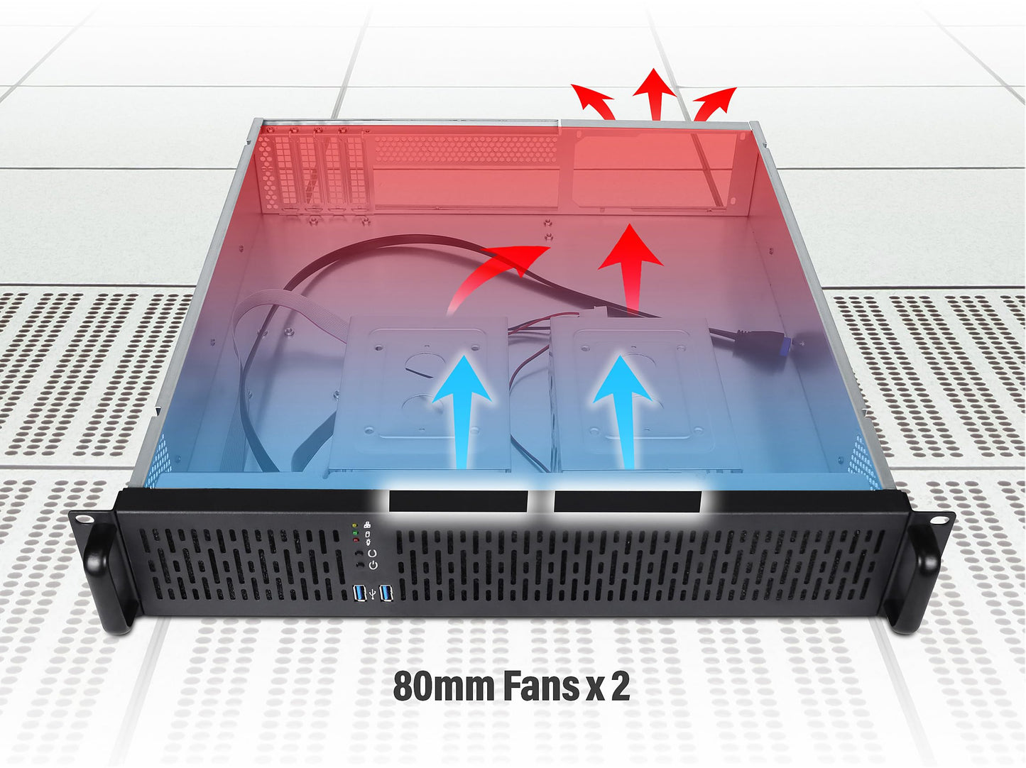 Rosewill 2U Server Chassis Rackmount Case, 4X 3.5 Bays, 2X 2.5 Devices, Micro-ATX Compatible, 2X 80mm PMW Fans, 2X USB 3.0 - RSV-Z2800U