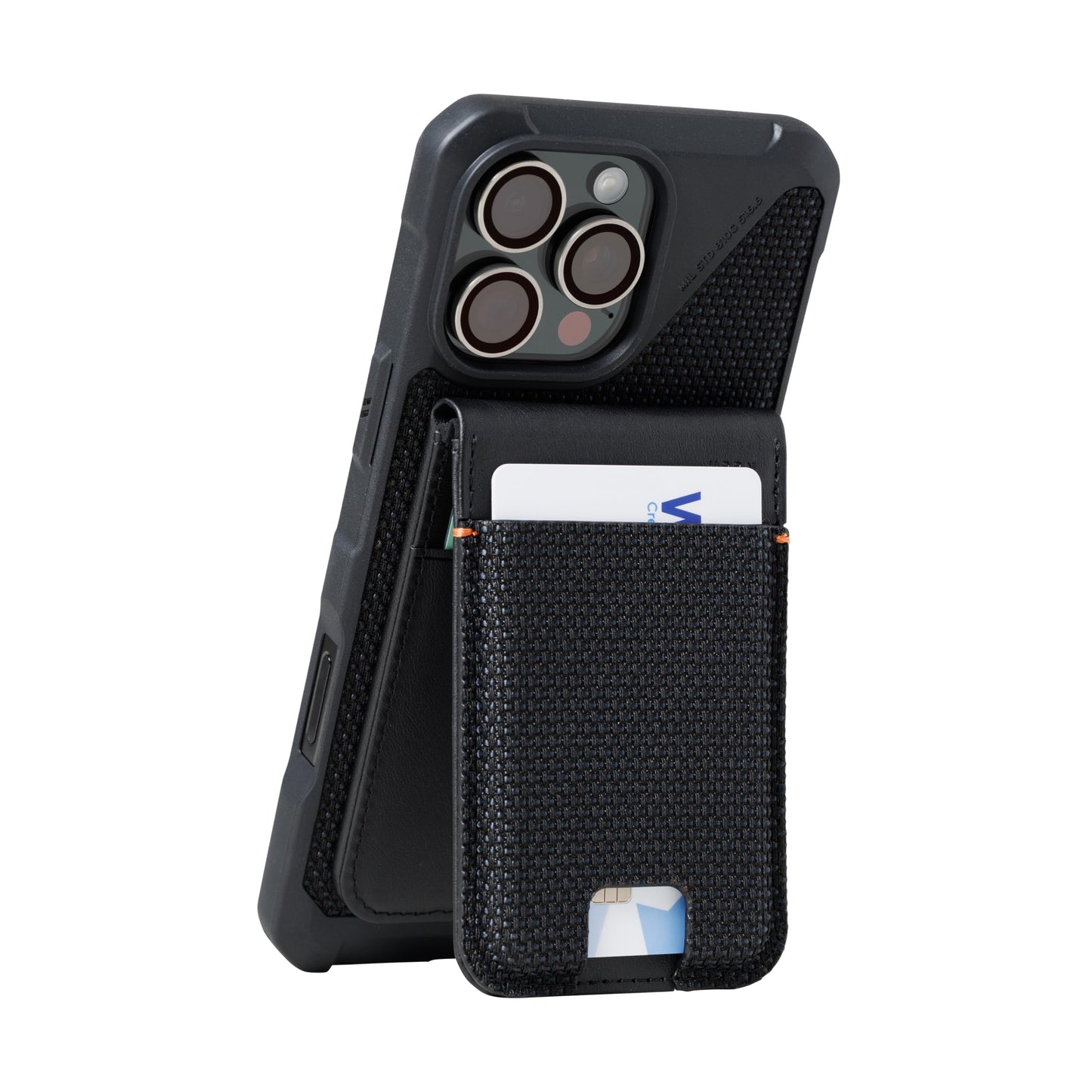 URBAN ARMOR GEAR UAG Slim Wallet Kevlar Black 6 Cards Holder with Kickstand RFID Blocking, Metropolis Magnetic Wallet Compatible with MagSafe