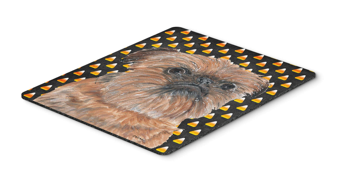 Caroline's Treasures SC9530MP Brussels Griffon Candy Corn Halloween Mouse Pad, Hot Pad or Trivet for Home Office Gaming Working Computers Laptop Mouse