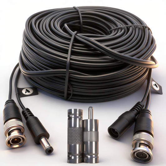 LETONDA 4K BNC Video Cable: Safer, More Reliable Integrated Video-Power Extension. Supports 4K Ultra-HD for Security Cameras, CCTV Monitoring & DVR