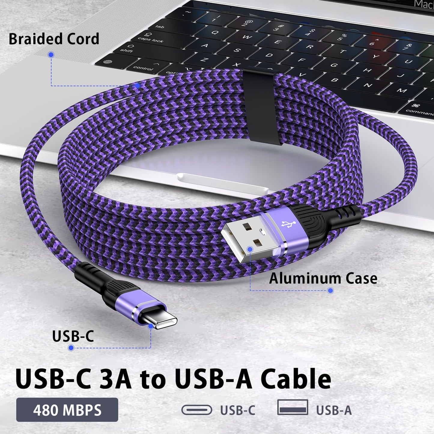 S25 Ultra S25+ A14 A15 5G Samsung Charger Fast Charging Cord 2Pack 6FT USBA to USBC Cables Android Charger Cord for Samsung Galaxy S24 S23 S22,A35 A55