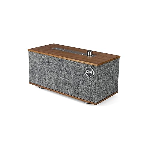 Klipsch The One Tabletop Wireless Stereo in Walnut | Bluetooth-Enabled, Multi-Room Ready, and fits Almost Anywhere