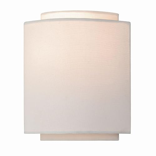VAXCEL Burnaby 1 Light Gold Mid-Century Modern Flush Wall Sconce White Linen