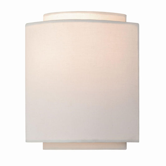 VAXCEL Burnaby 1 Light Gold Mid-Century Modern Flush Wall Sconce White Linen