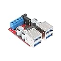 NOYITO 8A 4 USB Charger Power Supply Module DC 12V 24V 8-35V Buck to DC 5V 2A 4-Port USB for Car Charger Module 5V Device