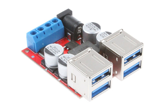 NOYITO 8A 4 USB Charger Power Supply Module DC 12V 24V 8-35V Buck to DC 5V 2A 4-Port USB for Car Charger Module 5V Device
