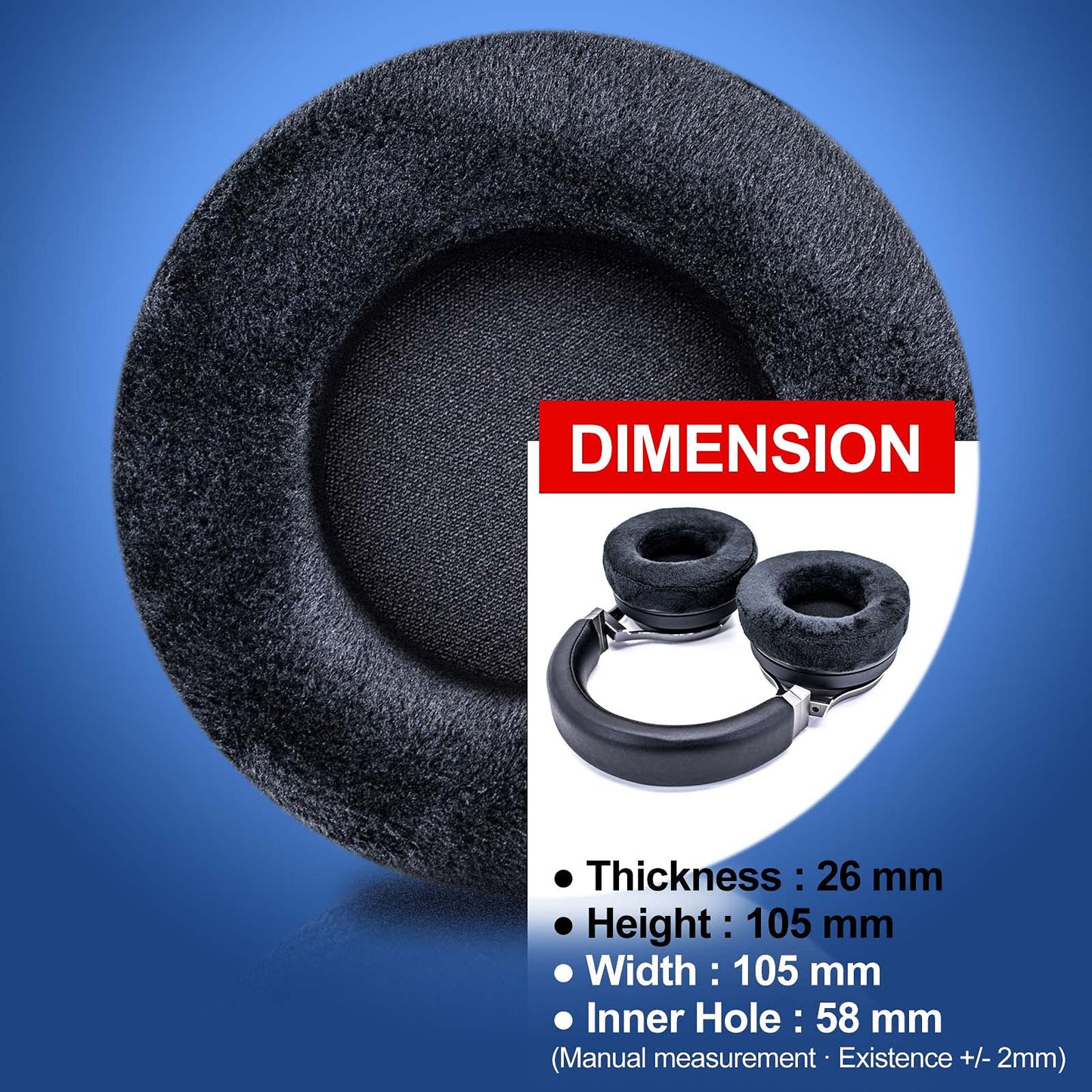 Velour Virtuoso XT Ear Pads Replacement for Virtuoso RGB Wireless SE XT Headset, More - Softer Memory Foam, Added Thickness, Extra Durability (Black)