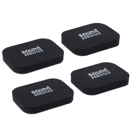 Sound Addicted Isolation Pads for Soundbar - Anti Vibrations Foam Pads Feet (4Pack) 3.5'' x 2.5'' x 0.65'' Suitable for Most Soundbars - BarPads