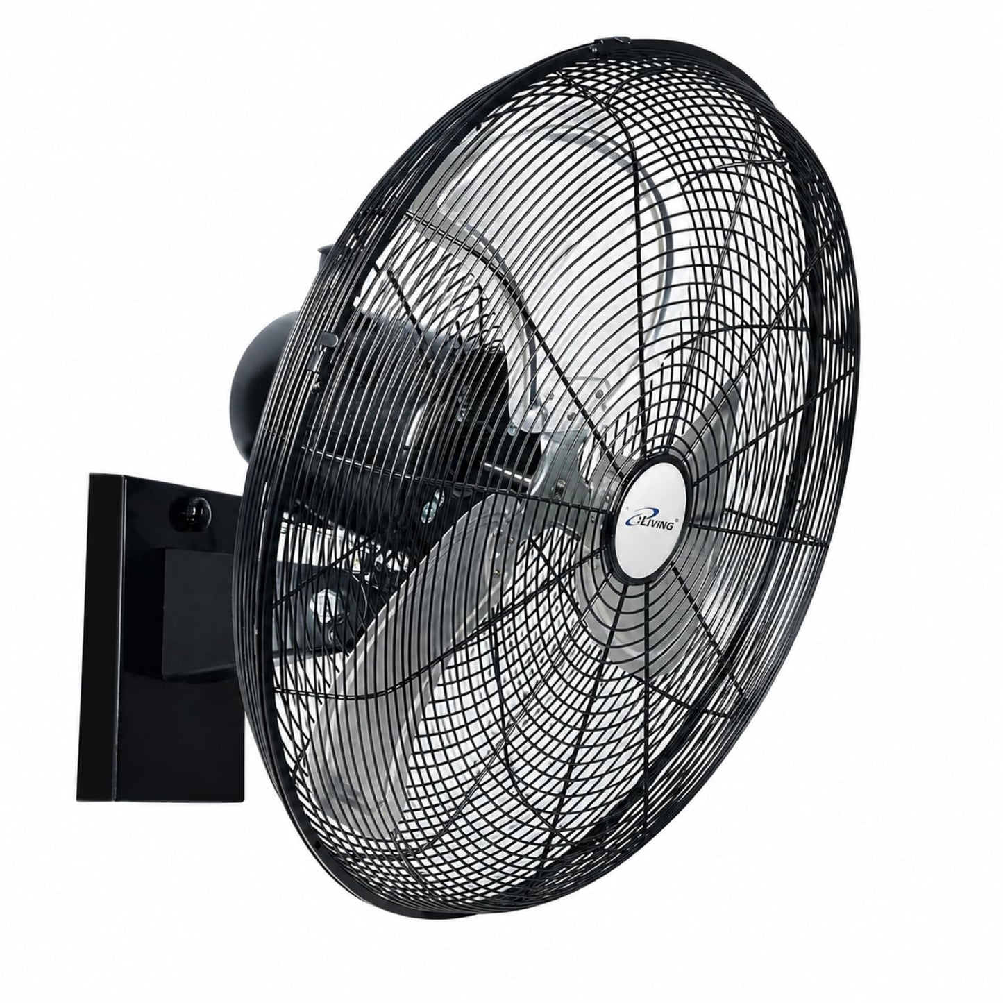 iLiving 20" Outdoor Oscillating High Velocity Wall Fan with 4750 CFM Heavy Duty Weatherproof Motor, Variable Speed Adjustment for Workshop, Garage