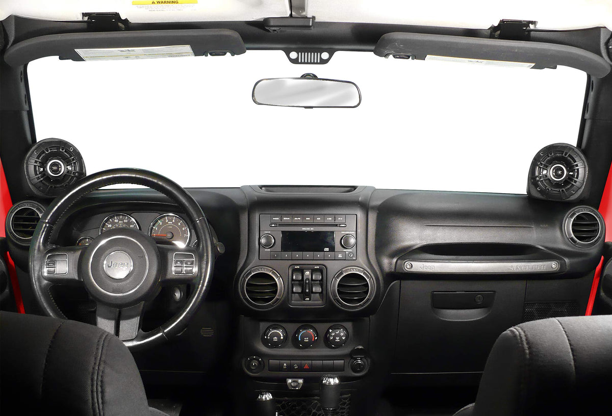 Select Increments 2007-2014 Compatible with Jeep Wrangler JK and Unlimited Without Infinity or Alpine Premium Factory Systems Pillar Pods Enclosures Only PP0714
