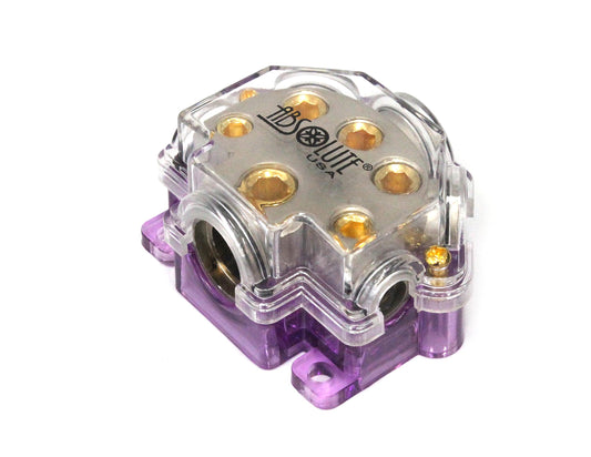 Absolute PD-150C 0-2-4 Gauge 1 in 5 Ways Out Power Splitter Distribution Block